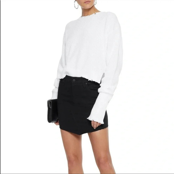RtA Simon denim Patent mini skirt - Picture 3 of 16